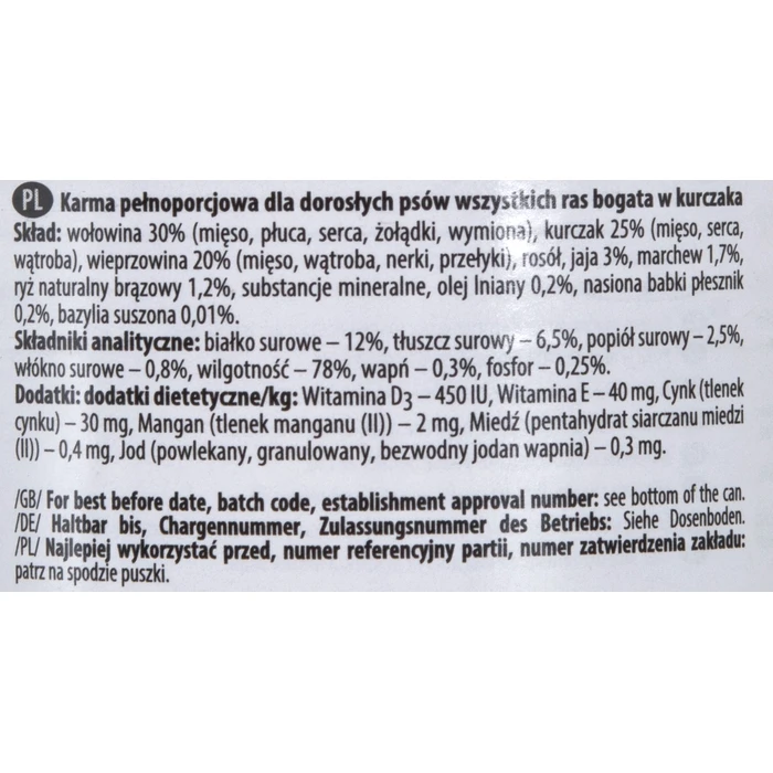 Υγρή Τροφή Σκύλων Dolina Noteci Premium Rich in chicken 400 g