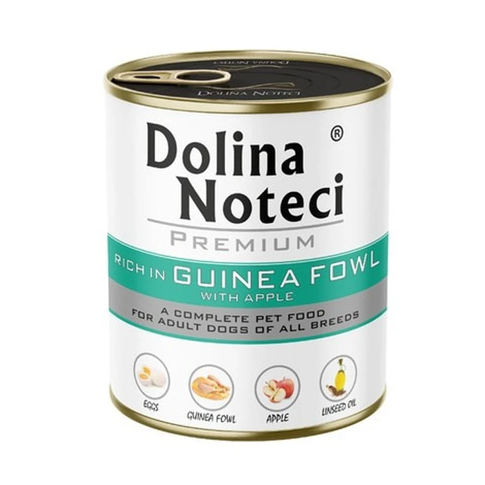 Υγρή Τροφή Σκύλων Dolina Noteci Premium rich in guinea fowl with Apple – 800g