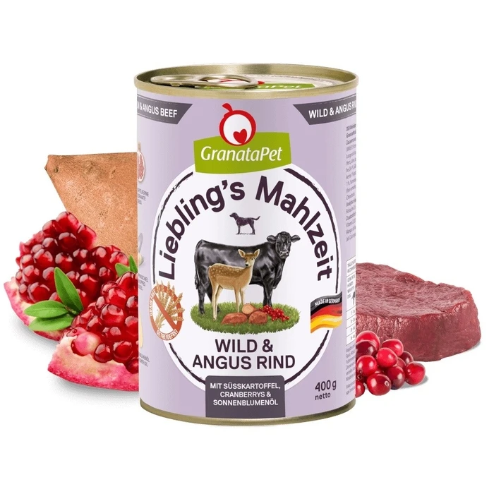 Υγρή Τροφή Σκύλων Granata Pet Liebling's Mahlzeit Venison and angus beef 800g