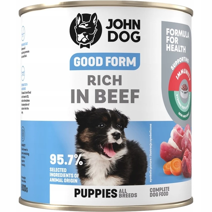 Υγρή Τροφή Σκύλων John Dog Good Form Junior Rich in beef 800g