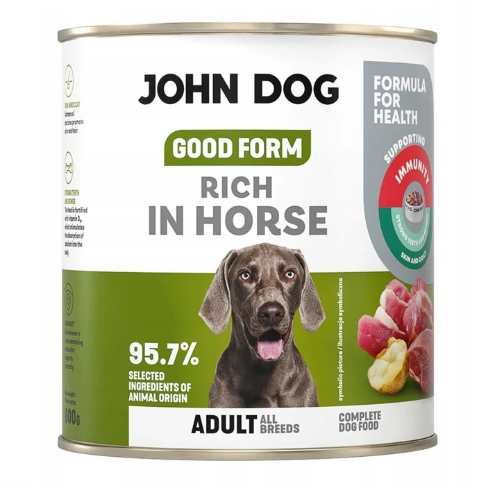 Υγρή Τροφή Σκύλων John Dog Good Form Rich in horse 800g