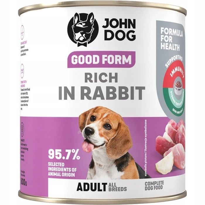 Υγρή Τροφή Σκύλων John Dog Good Form Rich in rabbit 800g