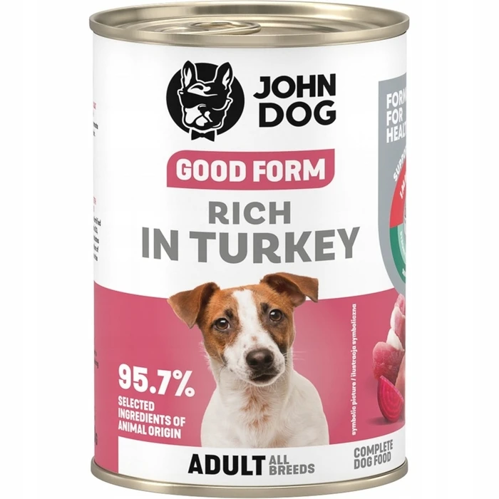 Υγρή Τροφή Σκύλων John Dog Good form Rich in turkey 400g