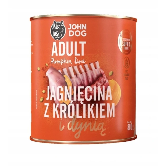 Υγρή Τροφή Σκύλων John Dog Pumpkin Lamb with rabbit and pumpkin 800g
