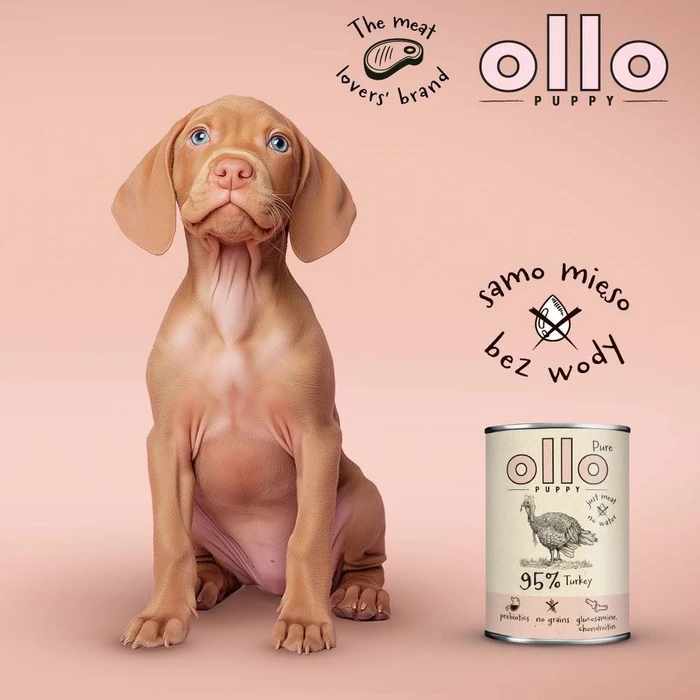 Υγρή Τροφή Σκύλων Ollo Puppy Pure Turkey 850 g