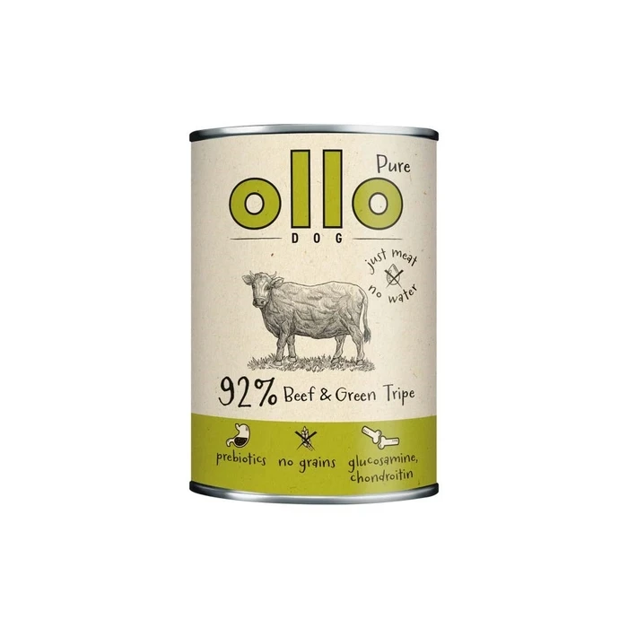 Υγρή Τροφή Σκύλων Ollo Pure Beef and Green tripe 400g