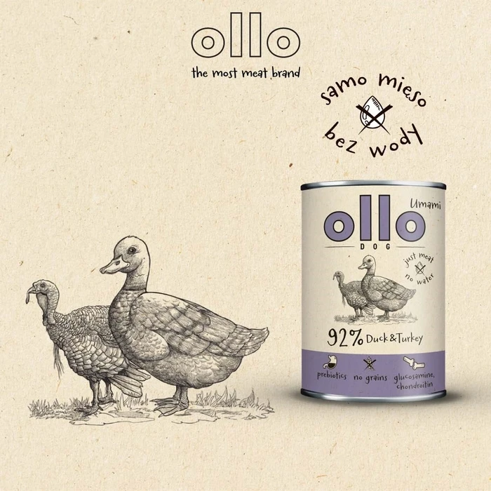 Υγρή Τροφή Σκύλων Ollo Umami Duck and turkey 850g