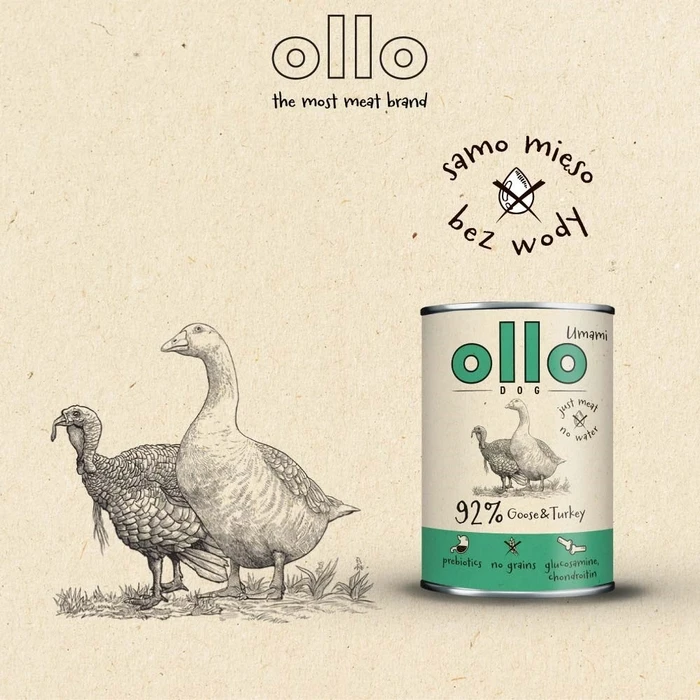 Υγρή Τροφή Σκύλων Ollo Umami Goose and turkey 850g