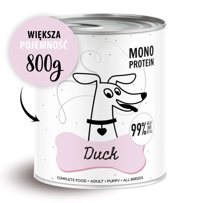 Υγρή Τροφή Σκύλων Paka Zwierzaka Pepe Duck 800g