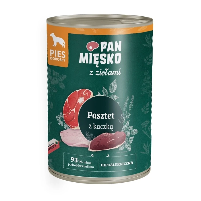 Υγρή Τροφή Σκύλων Pan Miesko with herbs Duck pate 400g