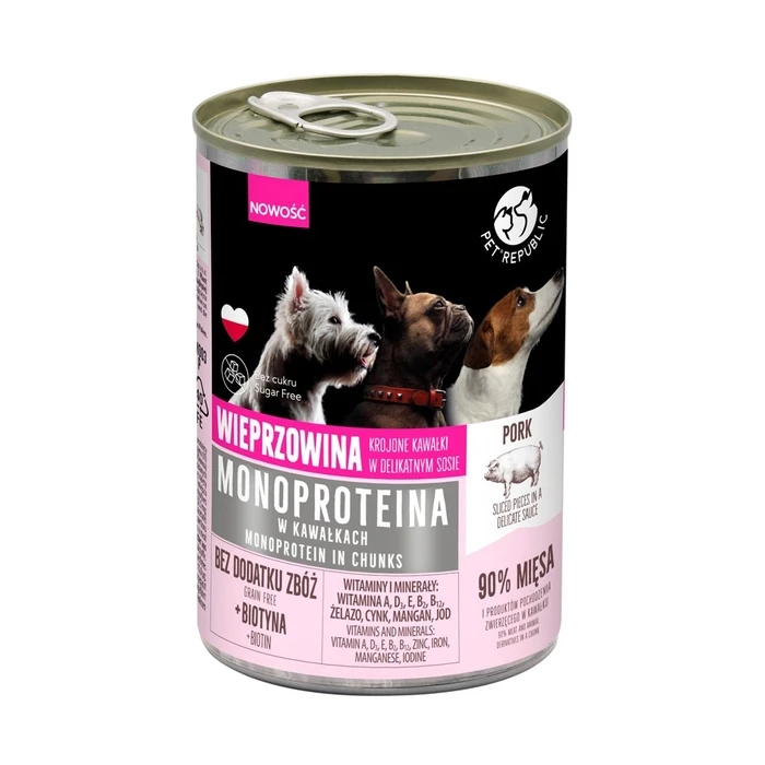 Υγρή Τροφή Σκύλων PetRepublic Monoprotein Pork 400g