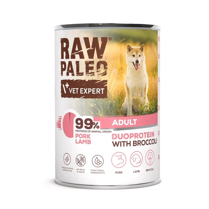 Υγρή Τροφή Σκύλων Raw Paleo Duoprotein Pork & Lamb Adult 400g