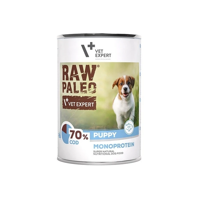 Υγρή Τροφή Σκύλων Raw Paleo Puppy Monoprotein Cod - for puppies - 400 g