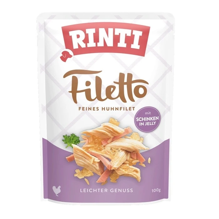 Υγρή Τροφή Σκύλων Rinti Filetto Chicken fillet with ham 100g