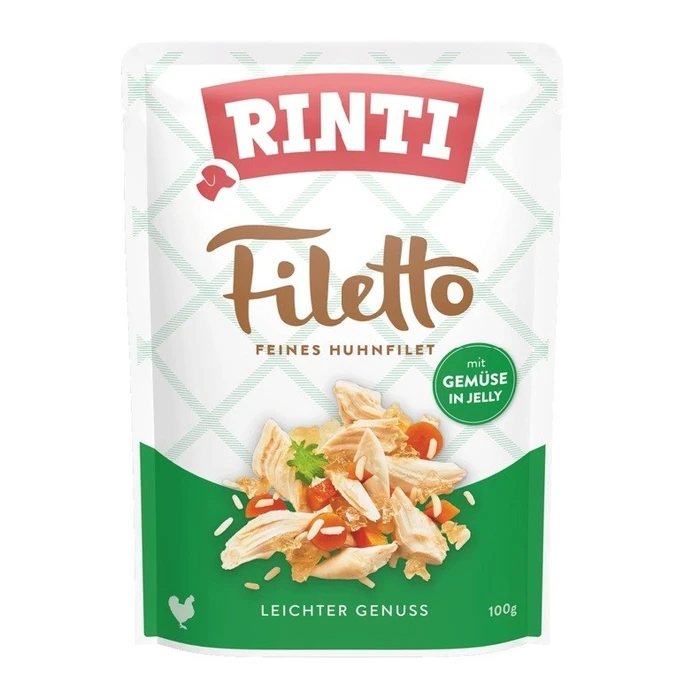 Υγρή Τροφή Σκύλων Rinti Filetto Chicken fillet with vegetables 100g