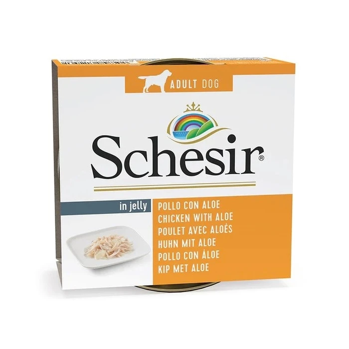 Υγρή Τροφή Σκύλων Schesir in jelly Chicken with aloe 150 g
