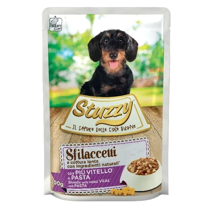 Υγρή Τροφή Σκύλων Stuzzy Sfilaccetti Veal with pasta 100g