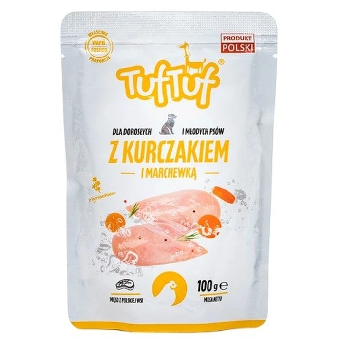 Υγρή Τροφή Σκύλων Tuf Tuf with chicken and carrot 100g