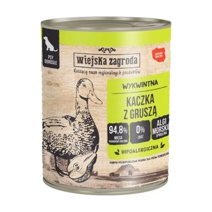 Υγρή Τροφή Σκύλων Wiejska Zagroda Duck with pear 800g
