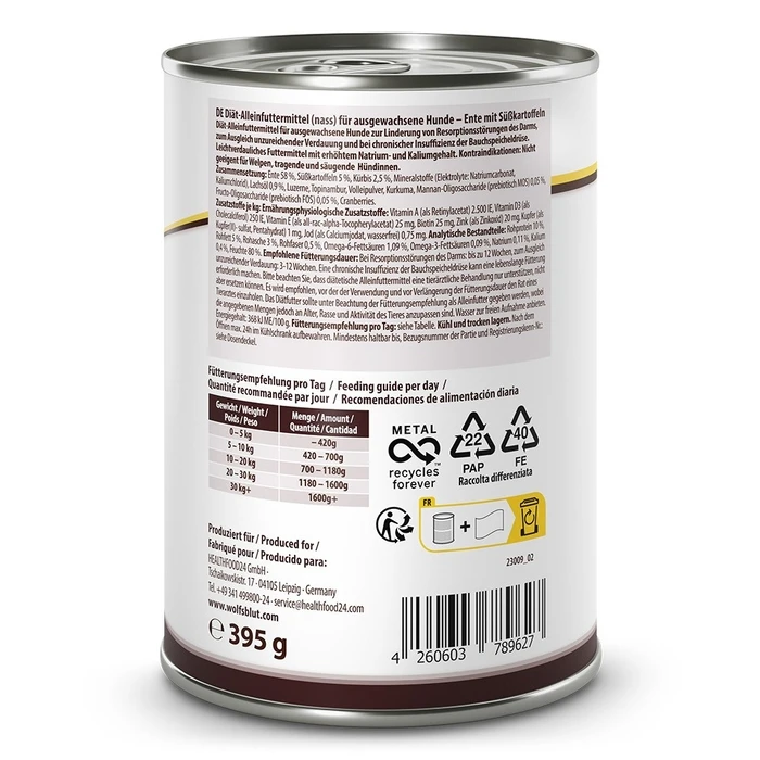 Υγρή Τροφή Σκύλων Wolfsblut VetLine Gastrointestinal Duck 395g