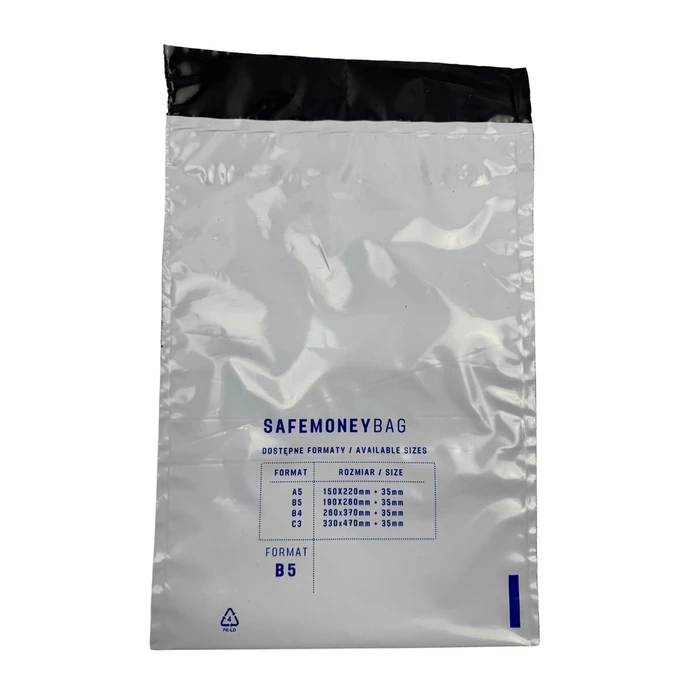 Φάκελοι Bestpak SAFEMONEYBAG Safe deposit envelopes White B5 190mmx260mm+35mm 100 pieces