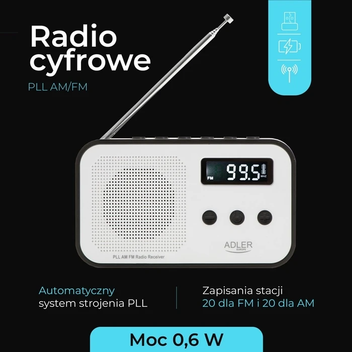 Φορητό Ραδιόφωνο Radio Adler AD 1907