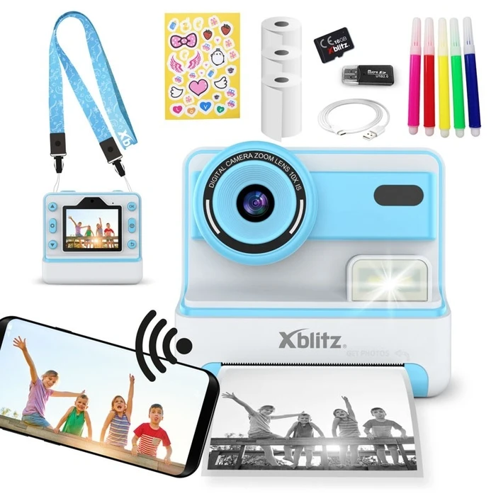 Φωτογραφική Μηχανή Xblitz FLASH Blue INSTANT with THERMAL PRINTER FOR CHILDREN