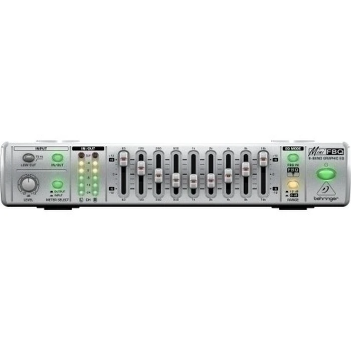 Behringer FBQ800 V2 Graphic Equalizer (9-Band Compact 9.5" Mini Rack)