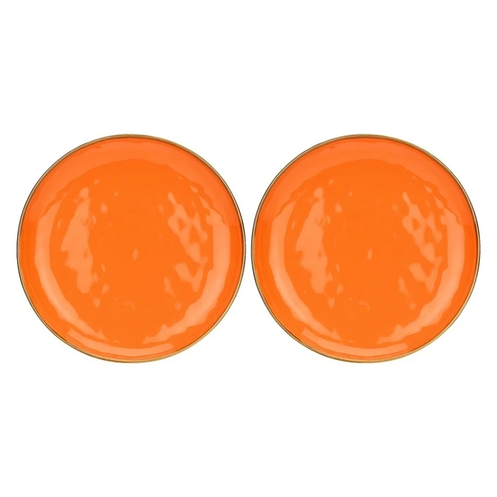 Set of 2 Concerto Arancione Round Platters - Orange, 32 cm