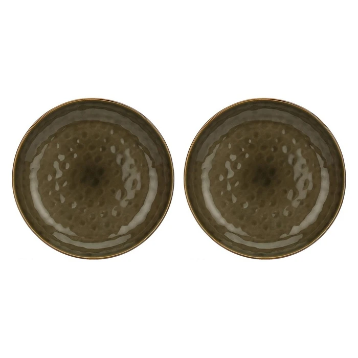 Set of 2 round bowls Concerto Grigio Tortora - Grey-brown, 30 cm