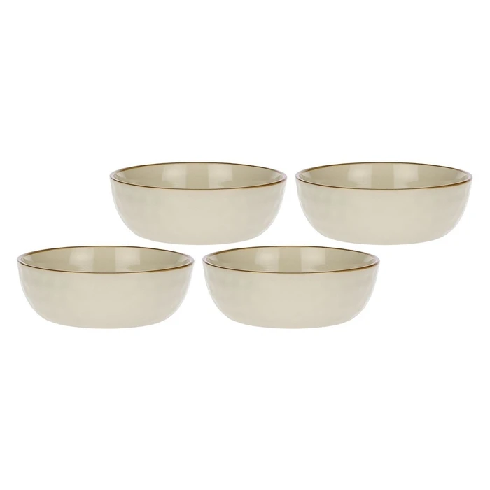 Set of 4 Concerto Avorio salad bowls - Ivory, 20 cm (Rose & Tulipani)
