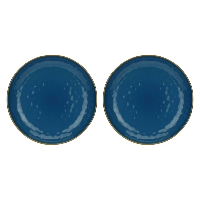 Set of 2 Concerto Blu Avio Round Bowls - Navy Blue, 30 cm - Rose&Tulipani