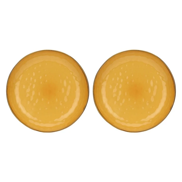 Set of 2 Concerto Ocra Round Bowls - Yellow, 30 cm