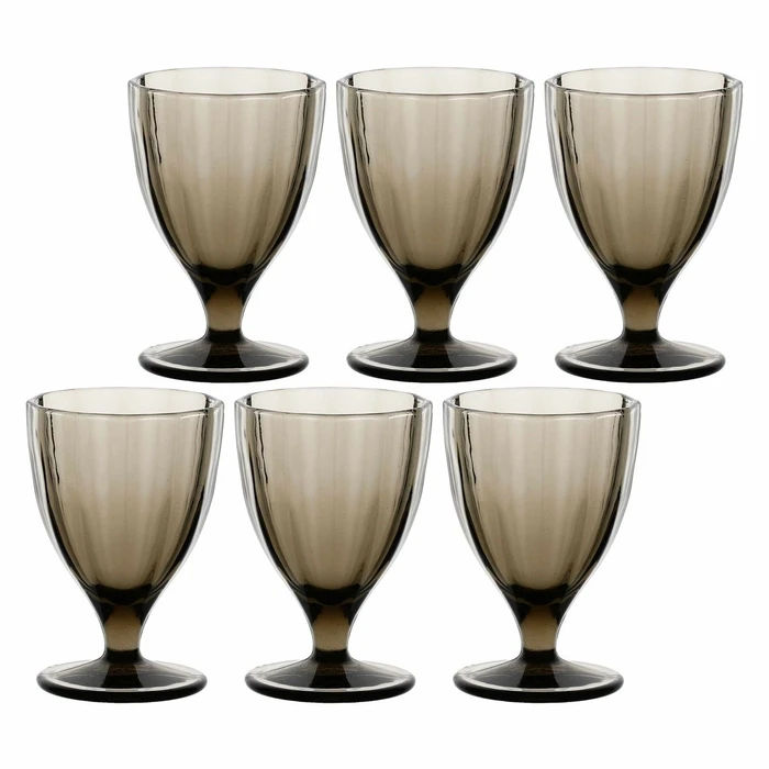 Σετ 6 ποτήρια Amami - Γκρι, 300 ml