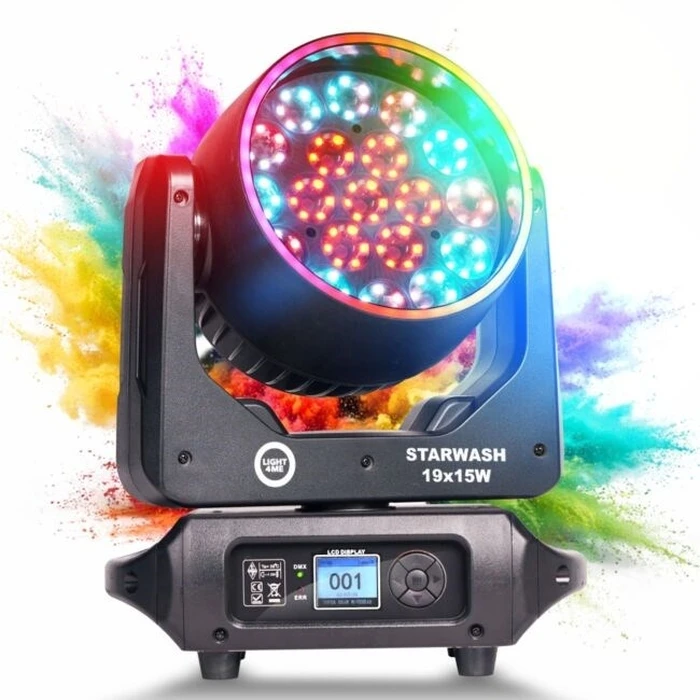 LIGHT4ME STARWASH 19x15W RGBW Κινούμενη Κεφαλή Wash