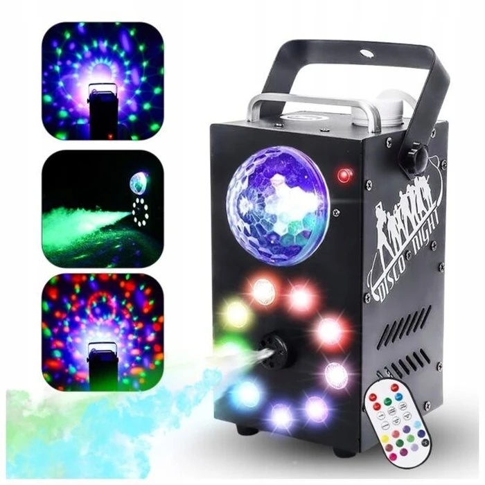LIGHT4ME PARTY FOG 700W V2 Fog Machine with Disco Ball & 9 RGB LEDs