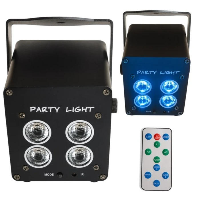 LIGHT4ME ACCU PAR 4x3W Battery-powered PAR LED Spotlight 360