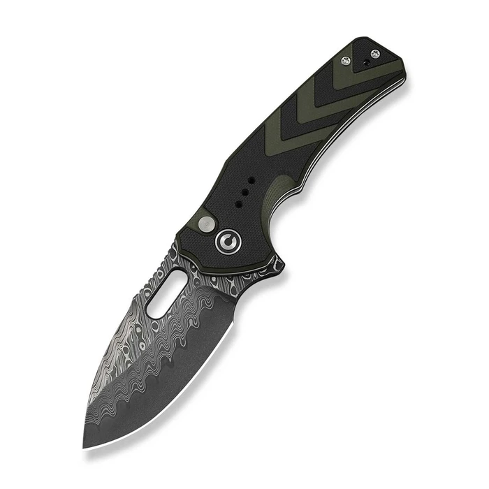CIVIVI Vexron Damascus G10 Φινιρισμένο (Milled) Μαύρο & Πράσινο