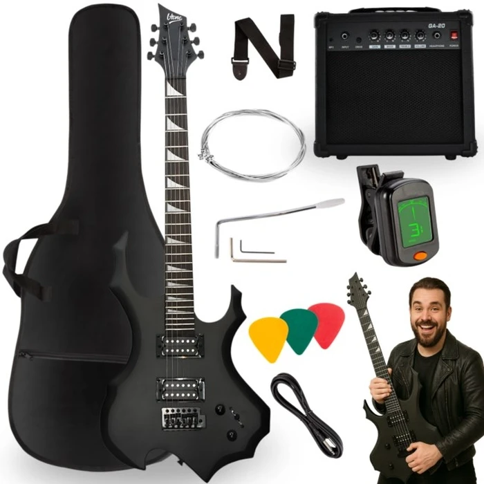V-TONE EGS 39 MBK ηλεκτρική κιθάρα 4/4 μαύρο ματ (σετ αρχάριου)