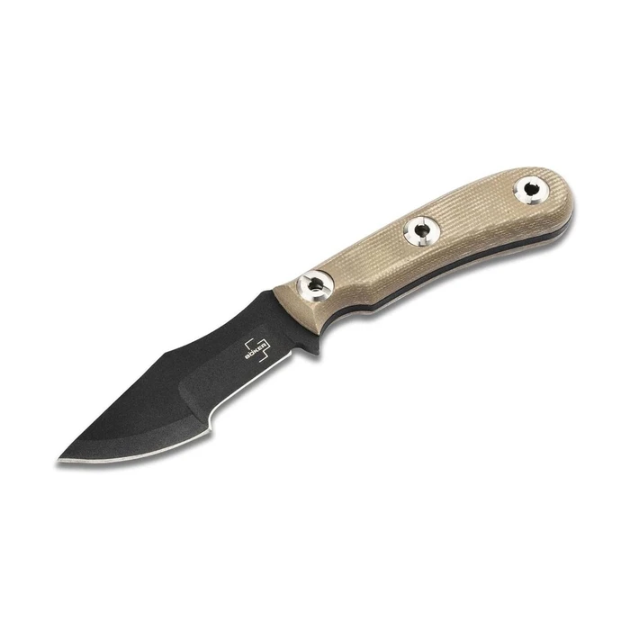 Böker Plus Micro Tracker 2.0 - Fixed Blade Knife (1095 Carbon, Brown Micarta)