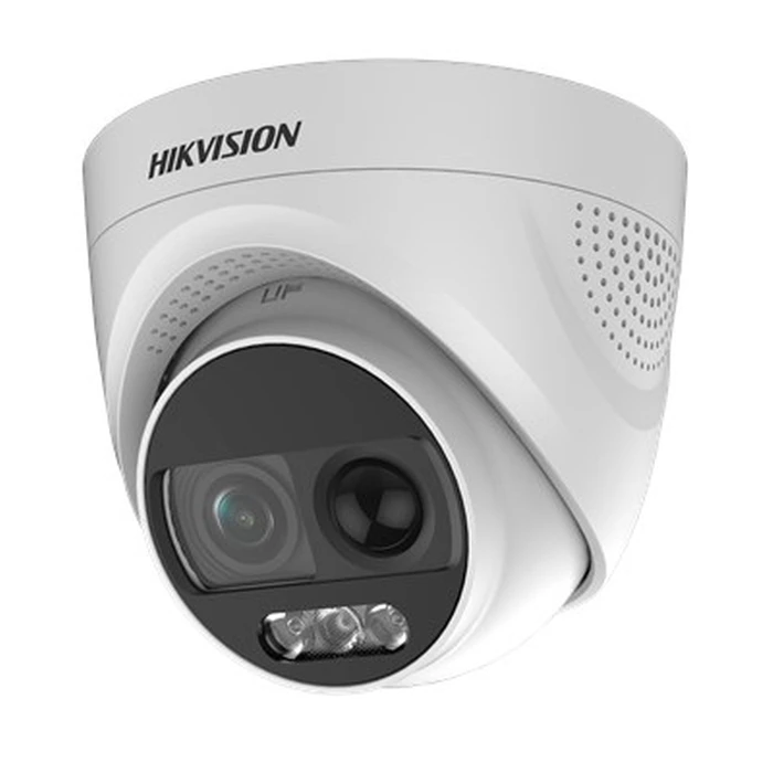 Hikvision DS-2CE72DFT-PIRXOF 2 MP ColorVu PIR Siren Turbo HD Turret Camera (1920×1080, Full-time Color)