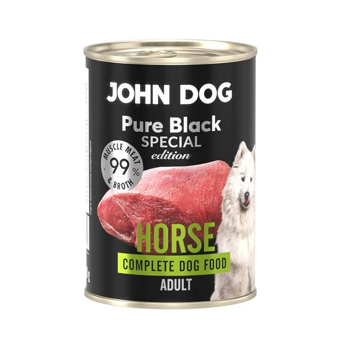 JOHN DOG Pure Black Special Edition Mono Horse - υγρή τροφή για σκύλους - 400 g