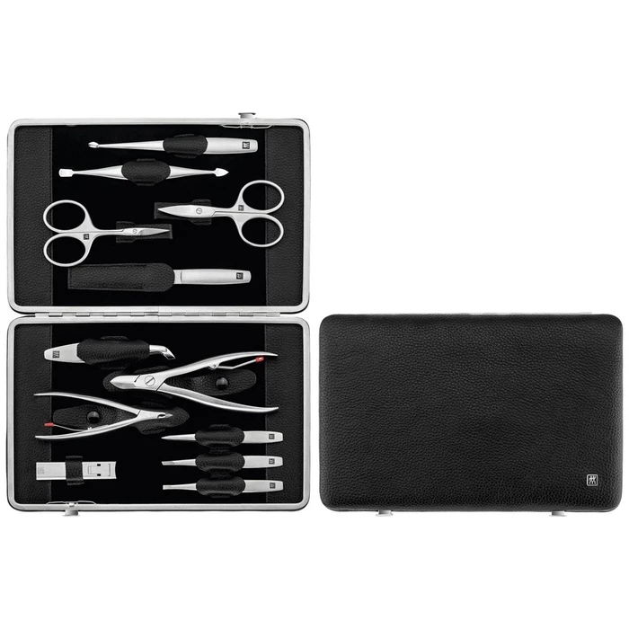 ZWILLING TWINOX Manicure set, black leather case, 12 pieces
