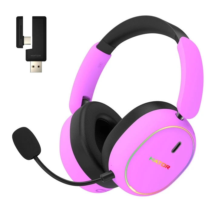 HATOR Phoenix 2 Wireless Gaming Ακουστικά (Μωβ)