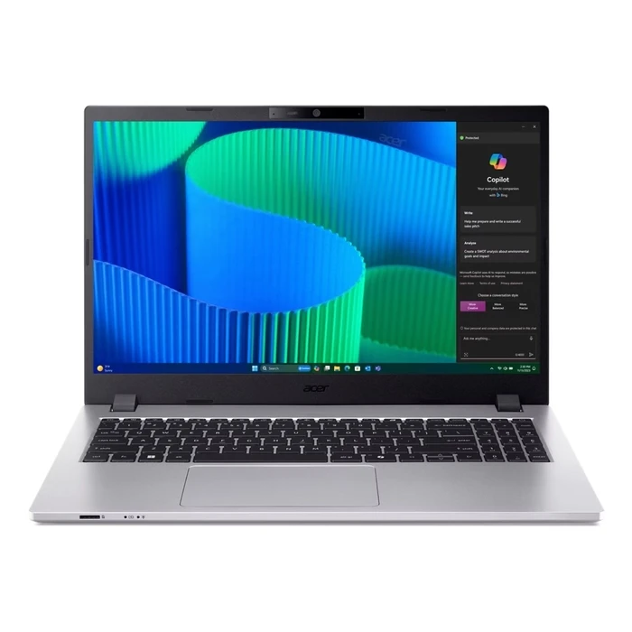 Acer TravelMate P2 TMP215-55-TCO (NX.BDZEP.001) Intel Core 5 120U, 15.6" FHD, 16GB DDR5, 512GB NVMe SSD, Wi‑Fi 6E, Windows 11 Pro, Silver - Repack/Repacked