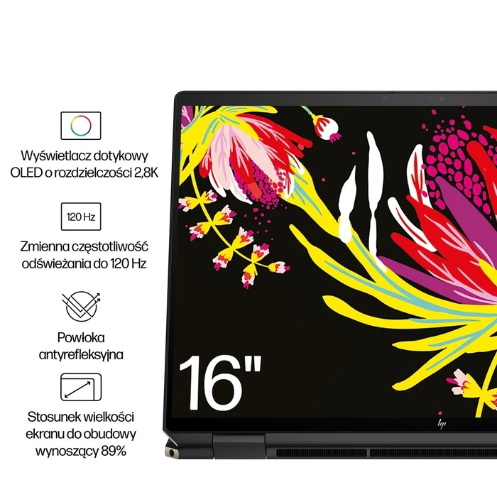 HP Spectre x360 16-aa0233nw — HP Spectre x360 16" 2‑σε‑1 (Intel Core Ultra 7 155H, 16GB LPDDR5x, 1TB SSD, NVIDIA GeForce RTX 4050, 3K OLED αφής, Wi‑Fi 7, Windows 11 Pro) — Μαύρο (US Keyboard)