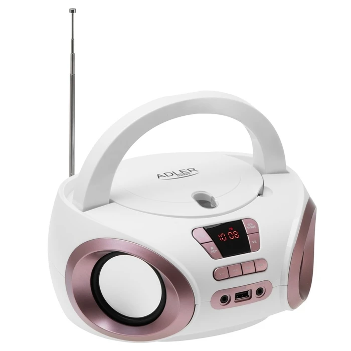 ADLER AD 1181wc Φορητό CD/MP3 Boombox - Λευκό/Χάλκινο
