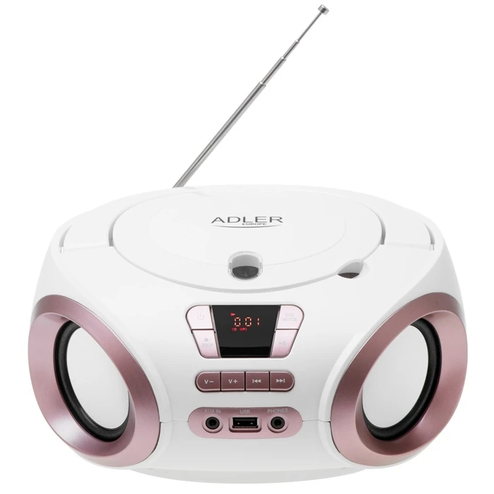 ADLER AD 1181wc Φορητό CD/MP3 Boombox - Λευκό/Χάλκινο