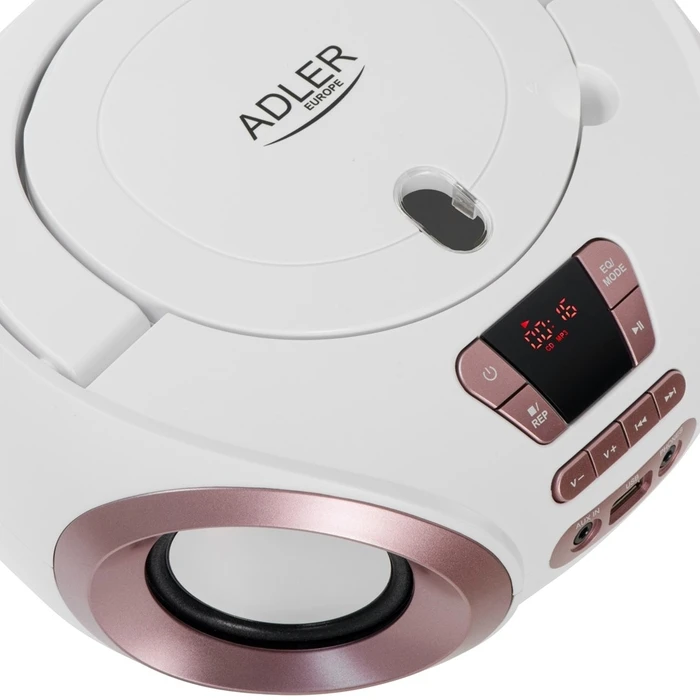 ADLER AD 1181wc Φορητό CD/MP3 Boombox - Λευκό/Χάλκινο