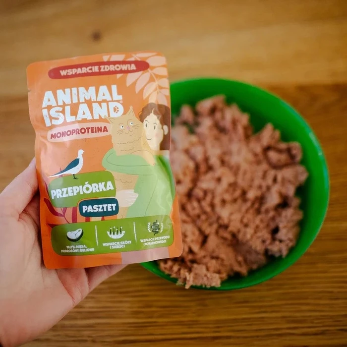 ANIMAL ISLAND Mono Quail - Υγρή τροφή για γάτες - 100 g